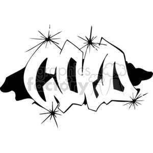 A black and white graffiti-style illustration of the word 'Gold' with dynamic starburst accents, suggesting like sparkling gold