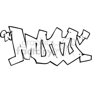 Graffiti Outline of 'MOTO' in Block Letters