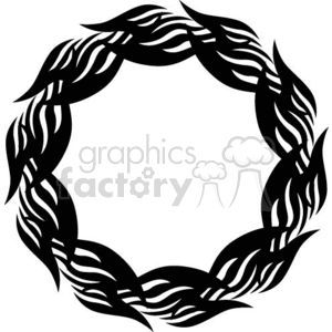 Circular Tribal Flame Tattoo Design