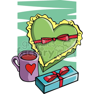 Boxes of Valentines Chocolate and a Cup of Coffee