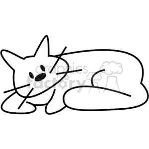 Vinyl-Ready Cat Line Drawing Decal