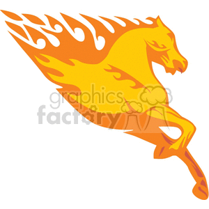 Fiery Leaping Horse