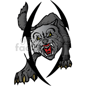 Fierce Wolf for Vinyl Cutter - Predator Animal Design