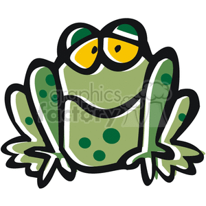 Cartoon Frog with yellow eyes
