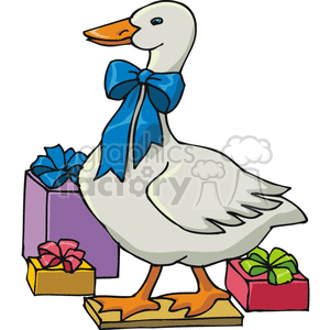 Festive Easter Duck with Gifts