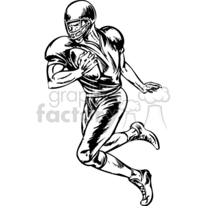   Football player avoiding a tackle 