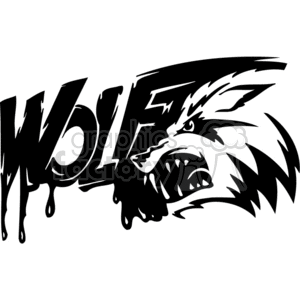 Wild wolf graphic