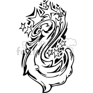   Star Galaxy Tattoo Swirl Design  