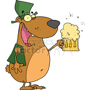 Funny Bear Holding a big Mug of Beer
