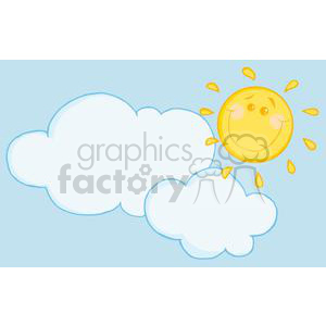 2733-Smiling-Sun-Behind-Cloud-Cartoon-Character