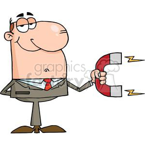 3146-Businessman-Using-A-Magnet