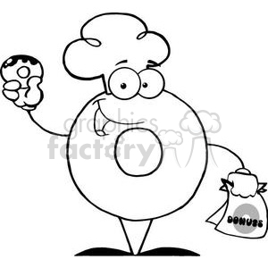 3478-Friendly-Donut-Cartoon-Character-Holding-A-Donut