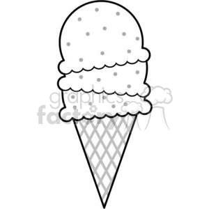 triple decker ice cream cone
