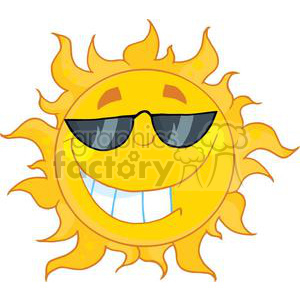 4039-Smiling-Sun-Mascot-Cartoon-Character-With-Sunglasses