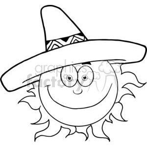 4057-Smiling-Sun-With-Sombrero-Hat