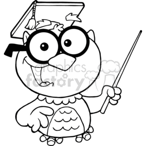 Funny Owl Teacher for Education