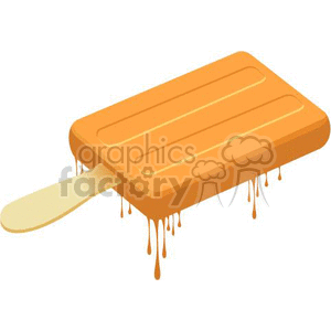 Melting Orange Popsicle Ice Cream