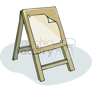 Cartoon artists easel 