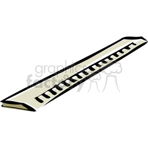   Cartoon wooden ruler  