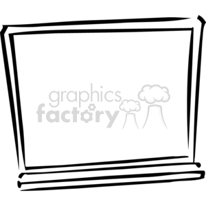Black and white outline of a blackboard 