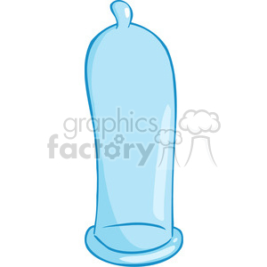 A humorous clipart image of a cartoon-style condom.