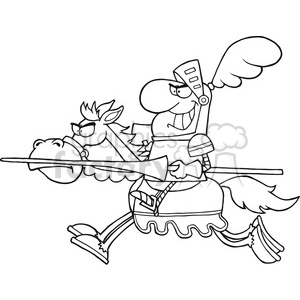 free knight on a horse clipart
