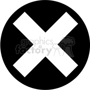 This clipart image features a large, bold mathematical multiplication symbol (X) within a circle. The symbol is prominently displayed in black and white, representing the operation of multiplication in mathematics.