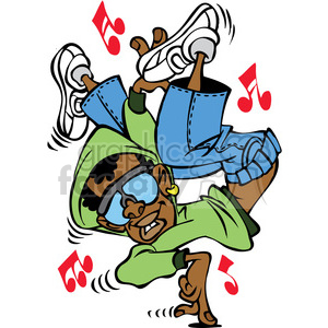   cartoon hip hop dancer character 