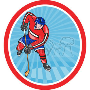   ice hockey player action front OL 006 