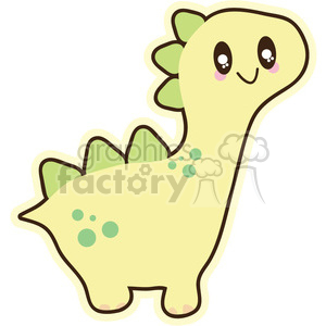 yellow baby dinosaur 3 cartoon character illustration