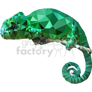 Chameleon geometry geometric polygon vector graphics RF clip art images