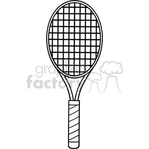 tennis racquet frame clipart black and white