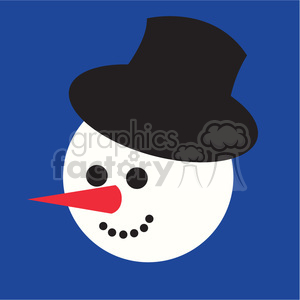 Flat Design Snowman for Winter Holidays