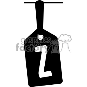 A black and white silhouette of a luggage tag with the letter 'Z' prominently displayed on it.