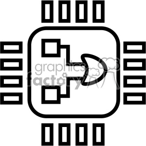computer micro processor chip icon