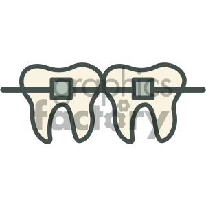 braces dental vector flat icon designs