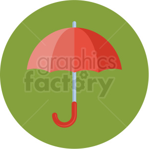 umbrella icon with green circle background