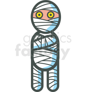 halloween mummy vector icon image