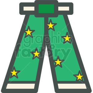 green bell bottom pants vector icon image