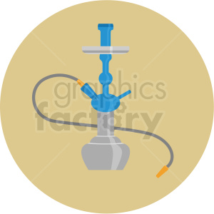 hookah icon clipart with circle background