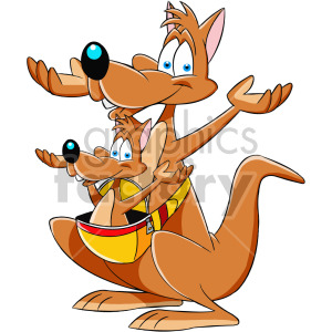 Download Cartoon Kangaroo With Baby Clipart Commercial Use Gif Jpg Png Eps Svg Ai Pdf Clipart 407027 Graphics Factory