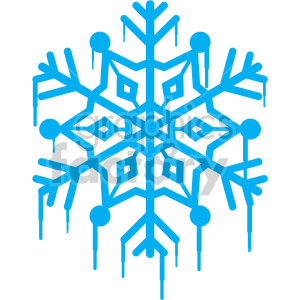 melting blue snowflake rf clip art