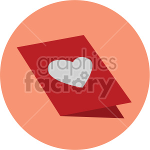 valentines card vector icon on peach background