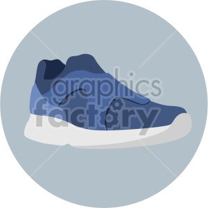 blue sneaker in circle design