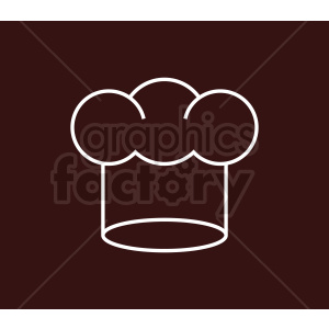chef hat vector icon in white on dark background