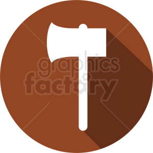 axe icon on brown background