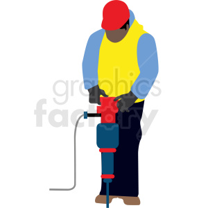 : Man Operating Jackhammer