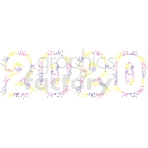 2020 design new year clipart no background