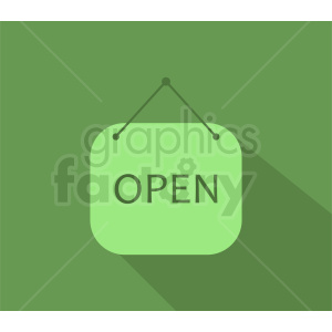 green open sign design