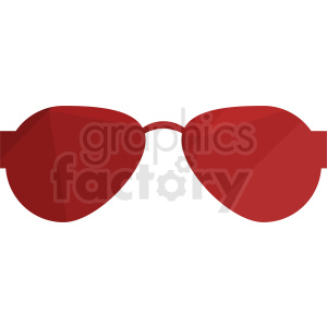 red sunglasses vector clipart